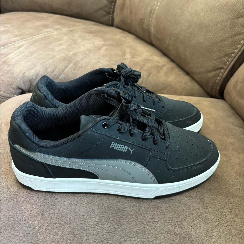 Puma Men's Black and Gray Sneakers-Brand new